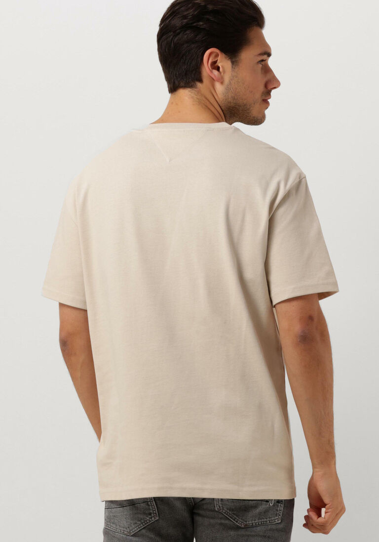 TOMMY JEANS beige tommy jeans t-shirt tjm reg s new classics tee ext