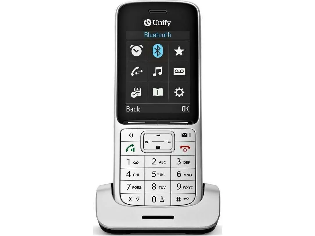 Atos Unify SL6 - Ekstra trådløst håndsæt - med Bluetooth interface med opkalds-ID - DECT - sølv