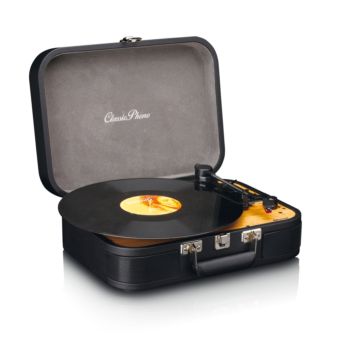 LENCO TT-116 Koffer-Plattenspieler Retro-Stil BT USB, schwarz