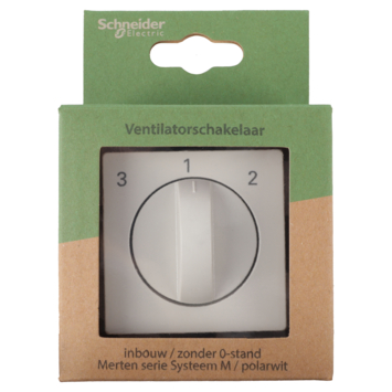Schneider Merten System-M Ventilatorschakelaar Polarwit