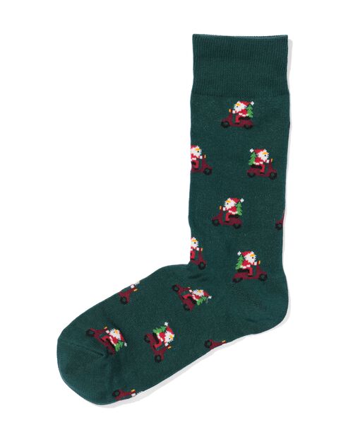 chaussettes Père Noël vert foncé