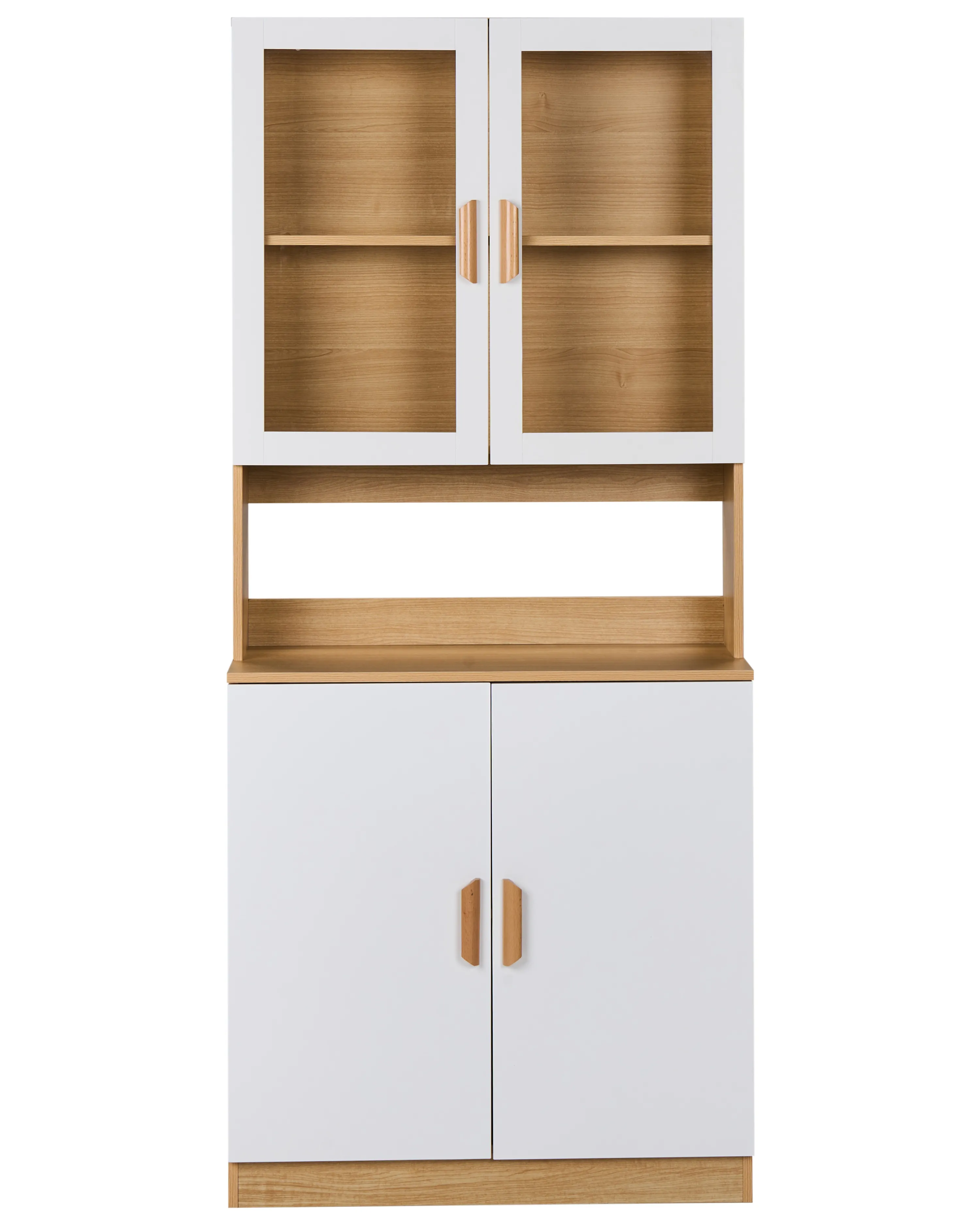 Glazen vitrinekast CYGNET 80 cm Wit