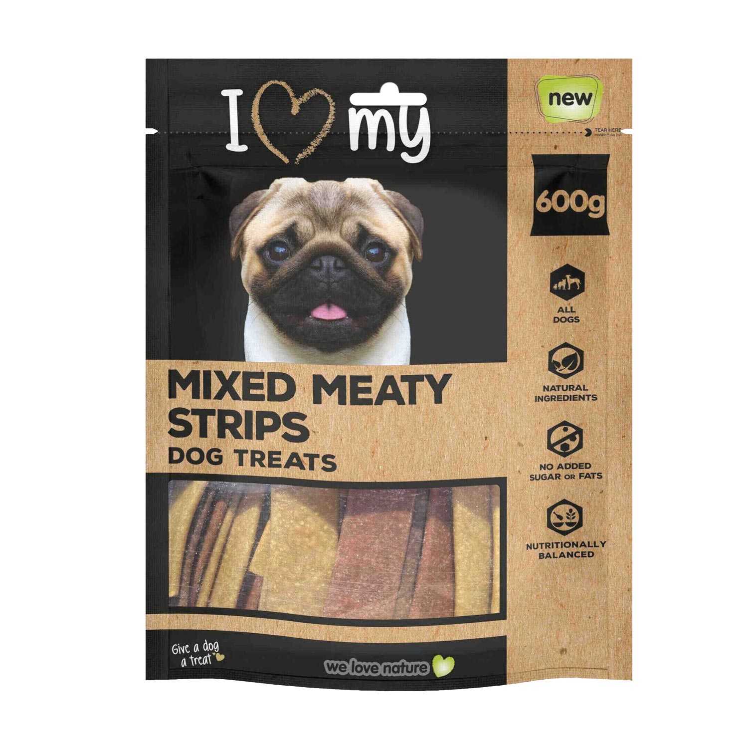 Hundesnack 600g Fleischstreifen