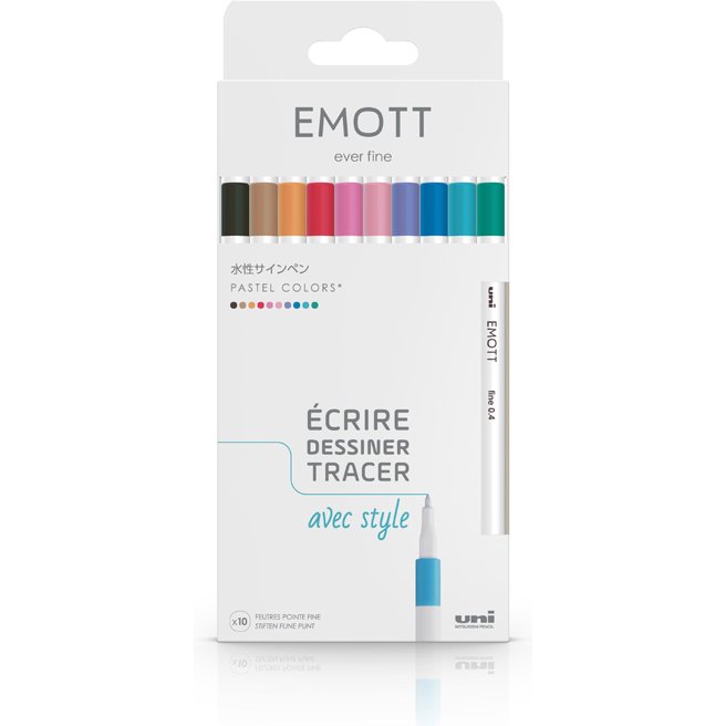 Feutre EMOTT, set de 10 'Pastel Colors'