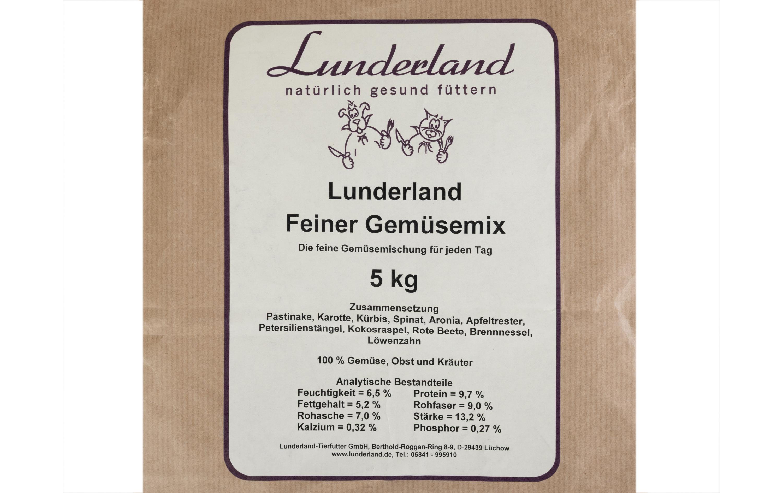 Gemüsemix fein 5 kgErgänzungsfuttermittel für Hunde und Katzen