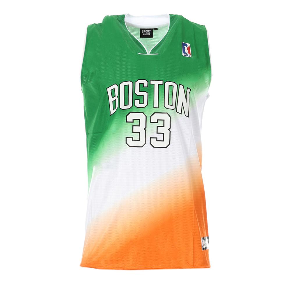 Sport Zone Maillot de basket Vert/Orange Homme Sport Zone Boston