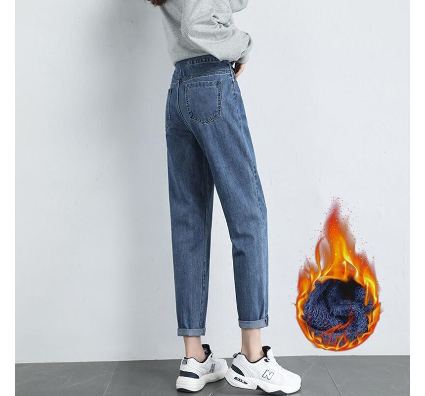 Aestering - Zwangerschapsbroek met hoge taille en gewassen baggy jeans