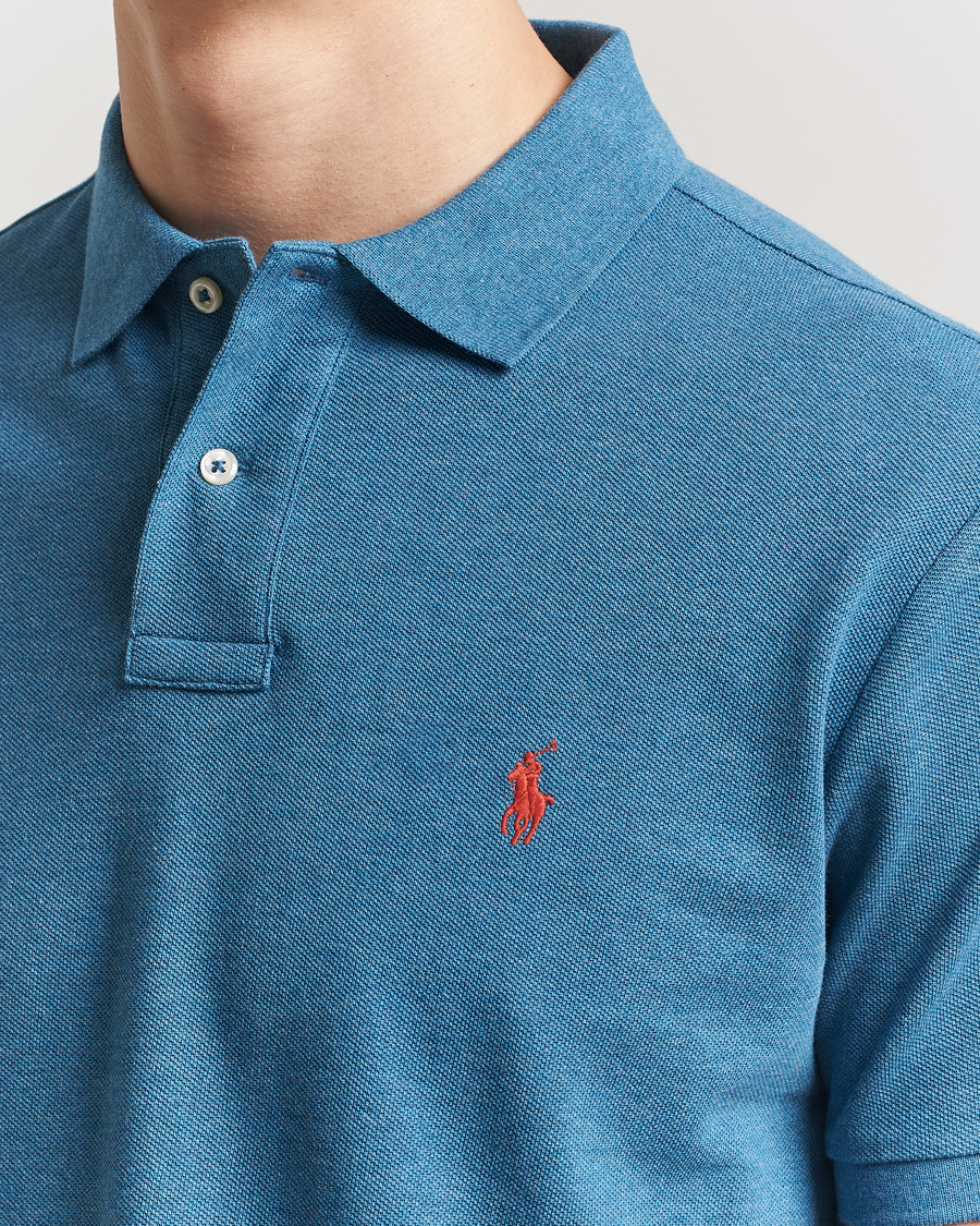 Polo Ralph Lauren Custom Slim Fit Polo Marine Heather