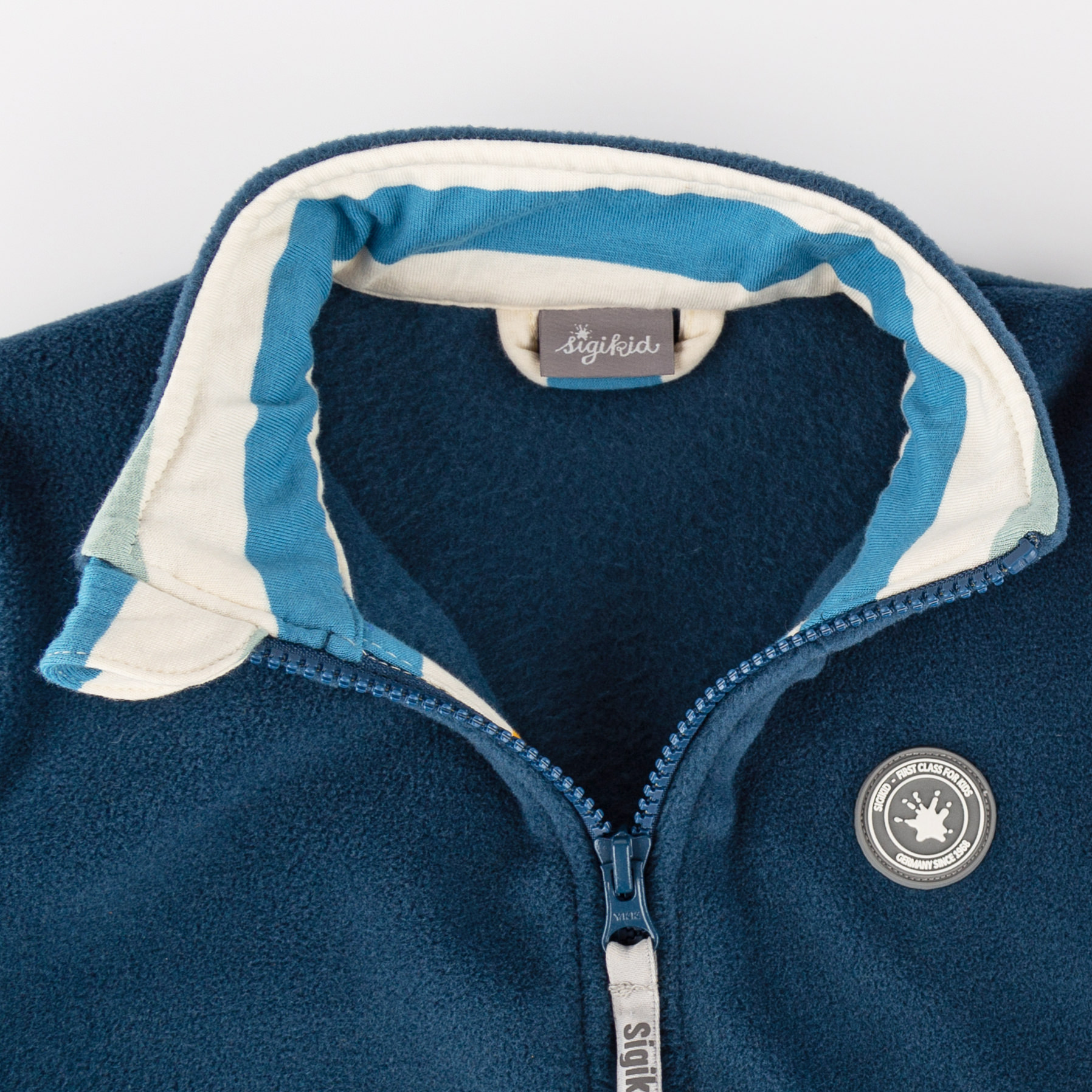Fleecejacke M - WILD CROCODILE in blau