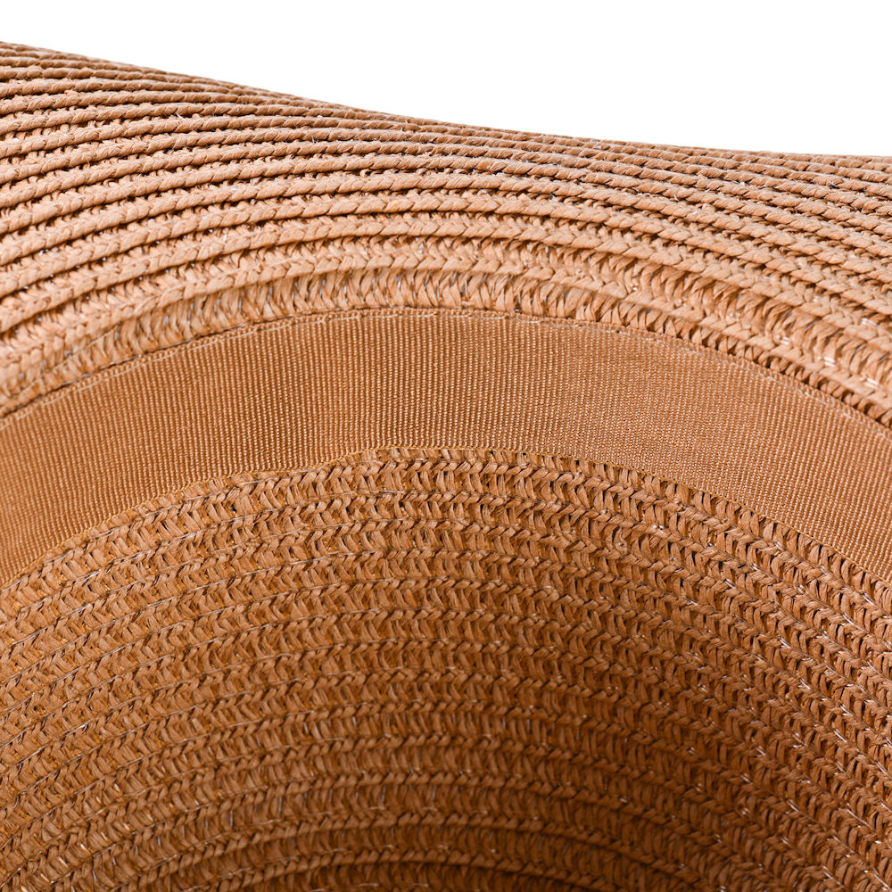 Decopatent Zonnehoed Dames - Bruin met Zwarte Strik