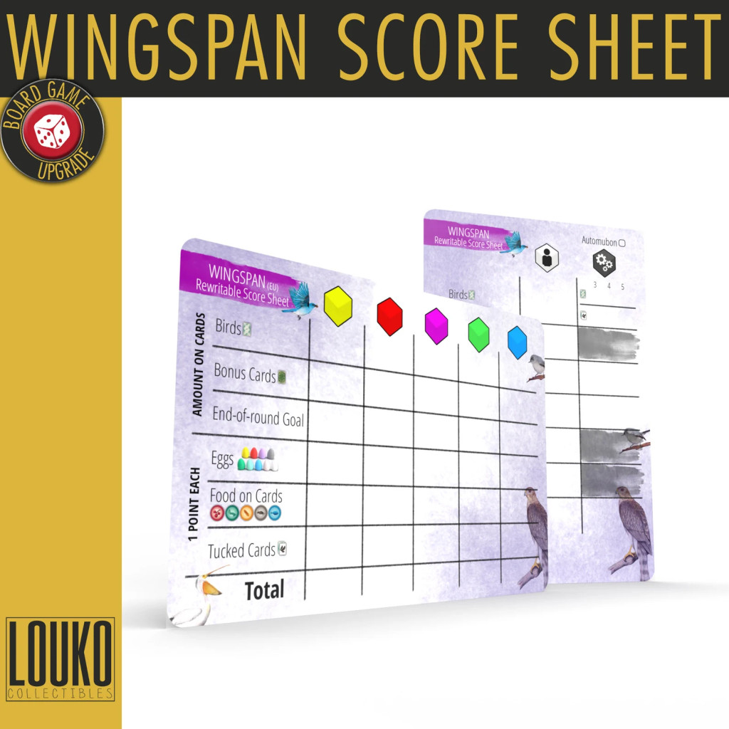 Wingspan Europe - Feuille de score réinscriptible