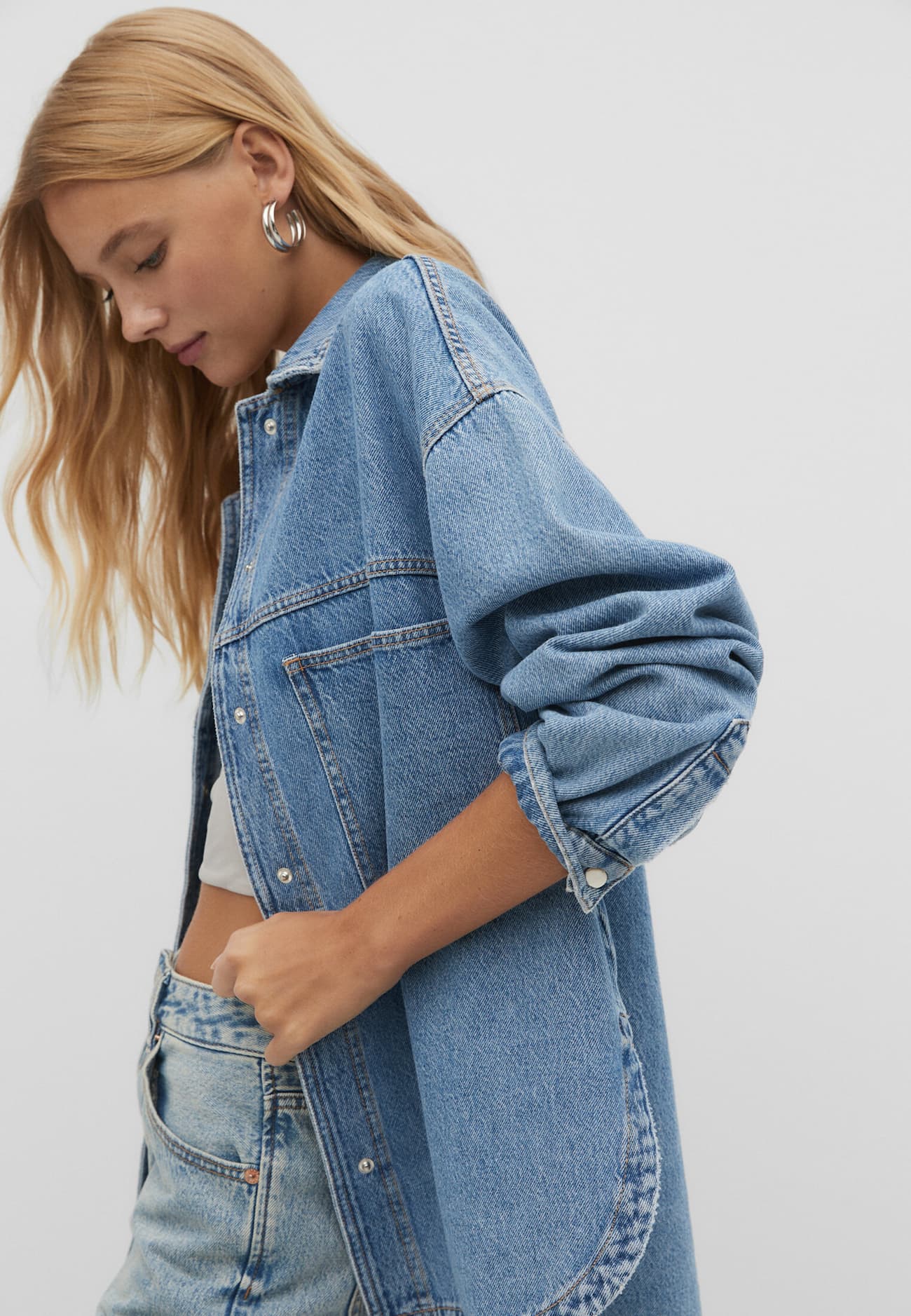 Sobretudo jeans oversized