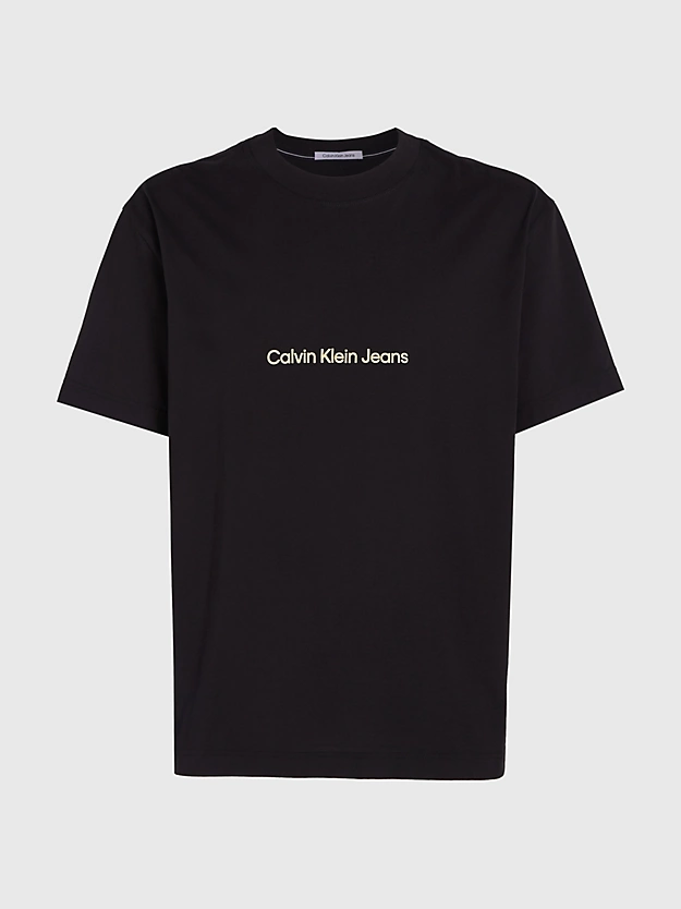 Camiseta de corte folgado com logotipo nas costas