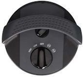 Perel Mobiele terrasverwarmer, 700 W, carbon, met kantelbeveiliging, 2 warmteniveaus, oscillerend, plensdicht, metaal, zwart