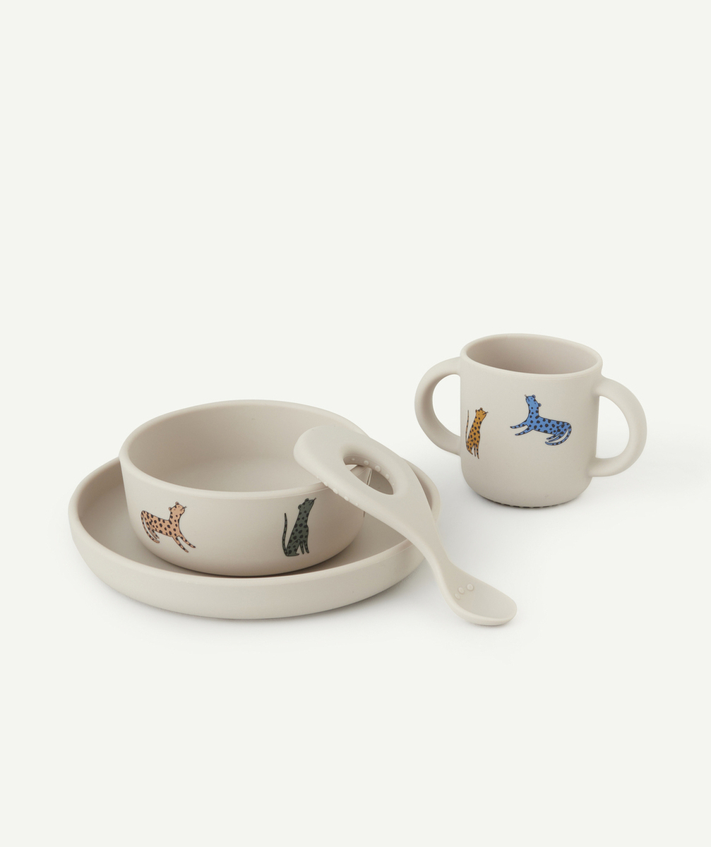 LIEWOODSET DE VAISELLES EN SILICONE MOTIFS LÉOPARDS