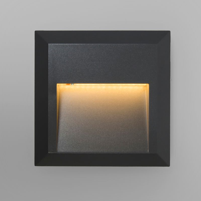 Moderne wandlamp donkergrijs vierkant incl. LED - Gem