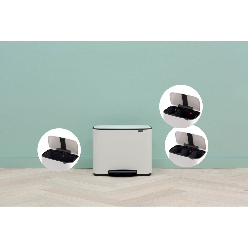 Brabantia Bo Pedaalemmer 11 +  23 L - Wit