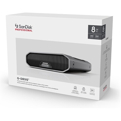 Disque dur externe Sandisk Professional HDD GDRIVE 3,5'' 8TO 7200rpm
