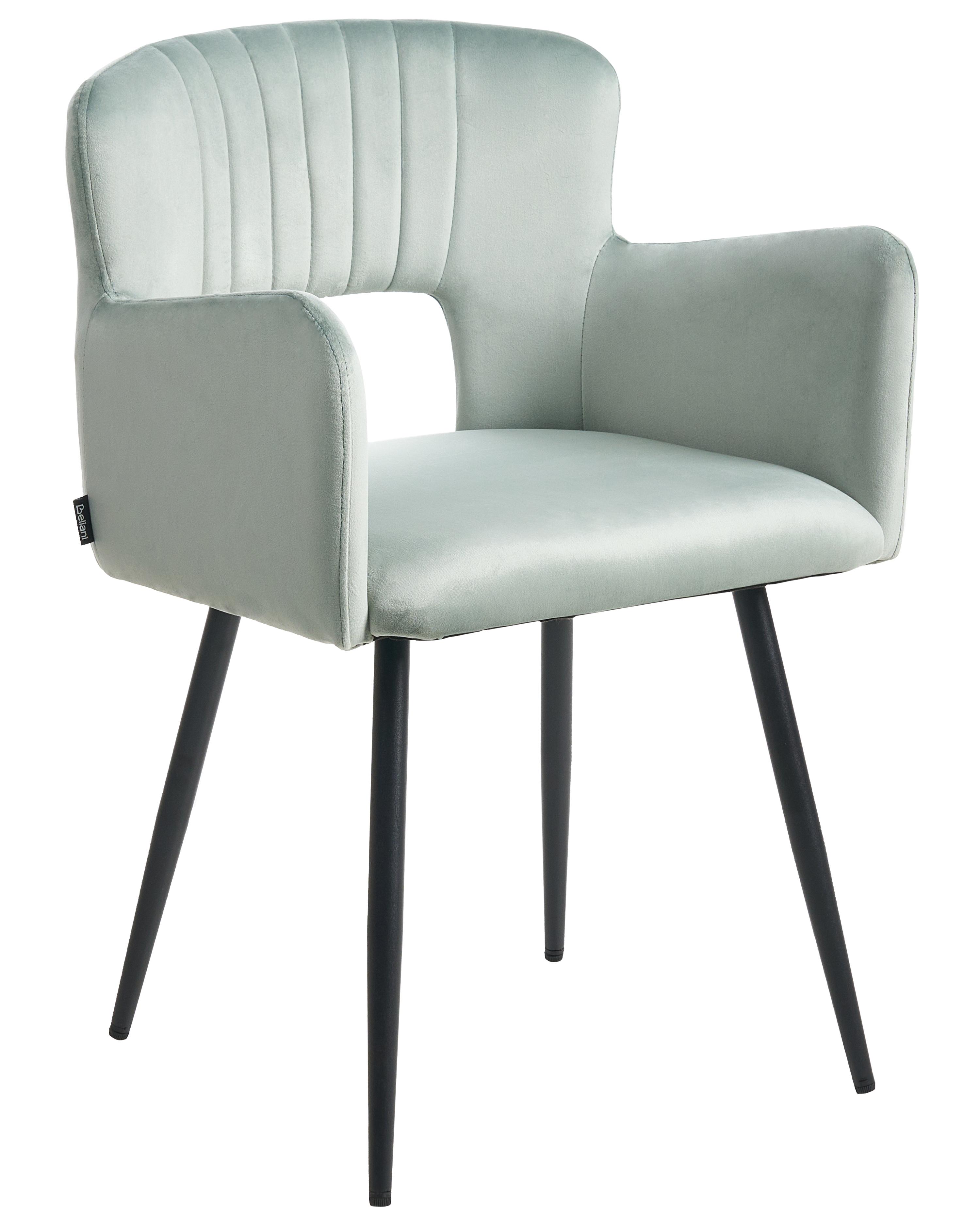 Set van 2 eetkamerstoelen SANILAC Fluweel Lichtblauw