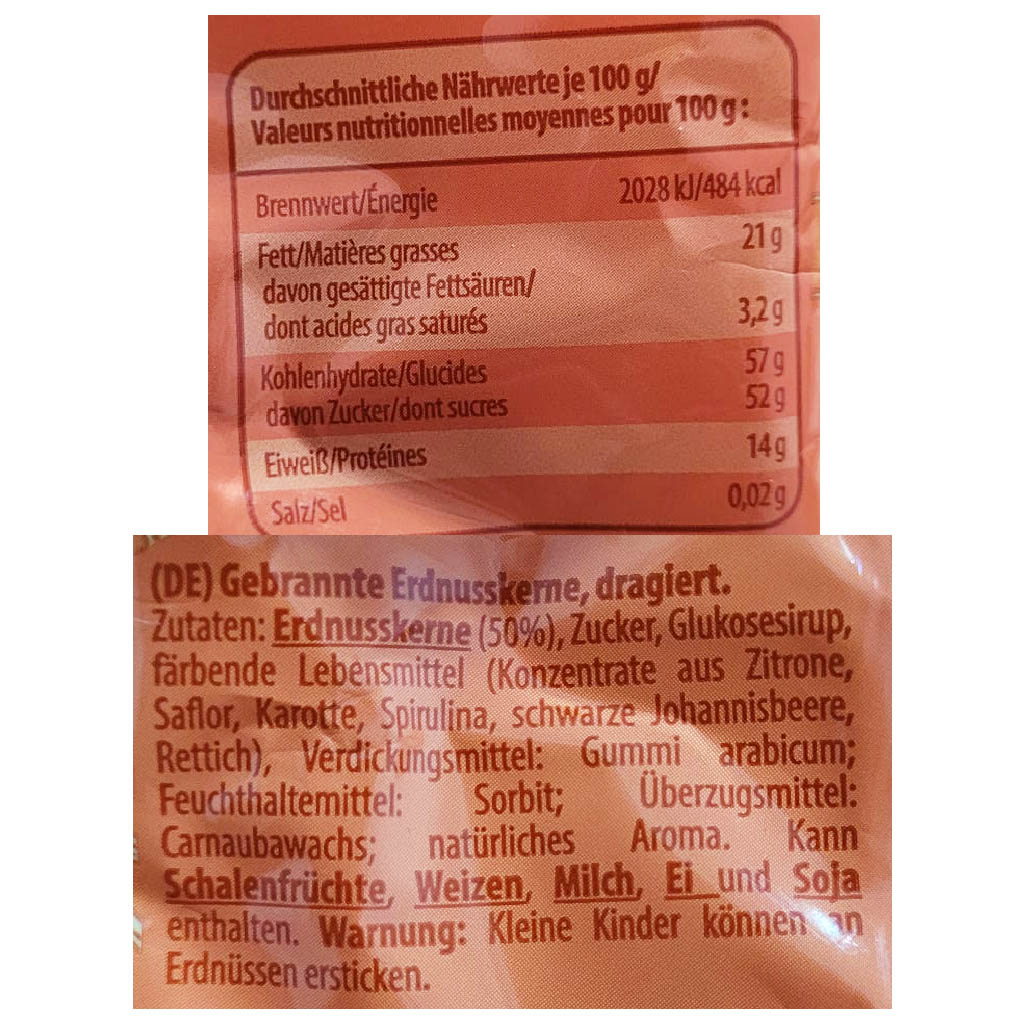 Riegelein gebrannte Erdnüsse dragiert 175g MHD:9.8.25