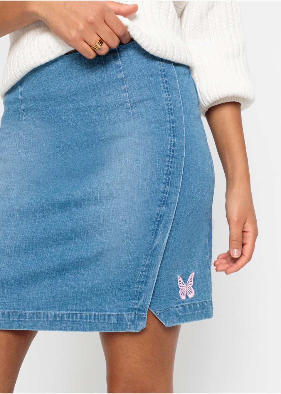 Mini-jupe avec broderie