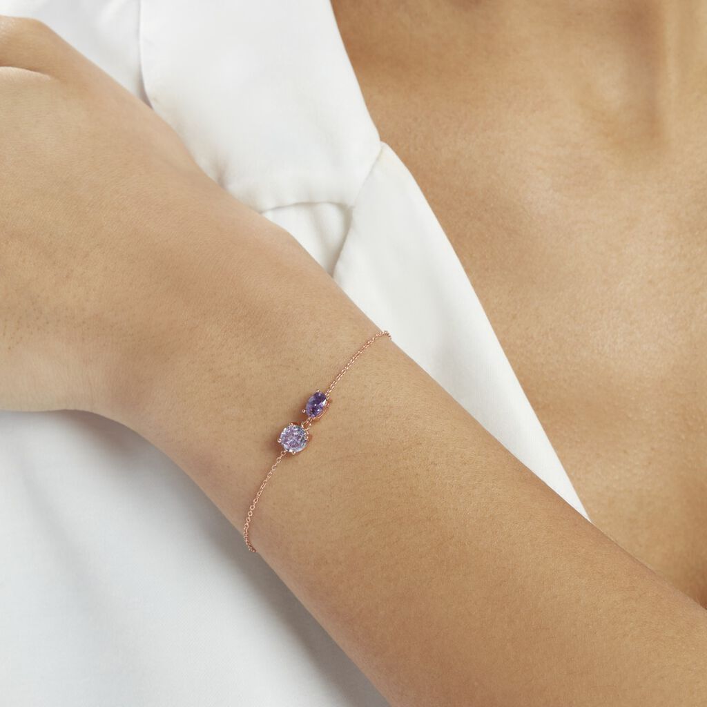 Bracelet Argent Rose Brenna Oxyde De Zirconium