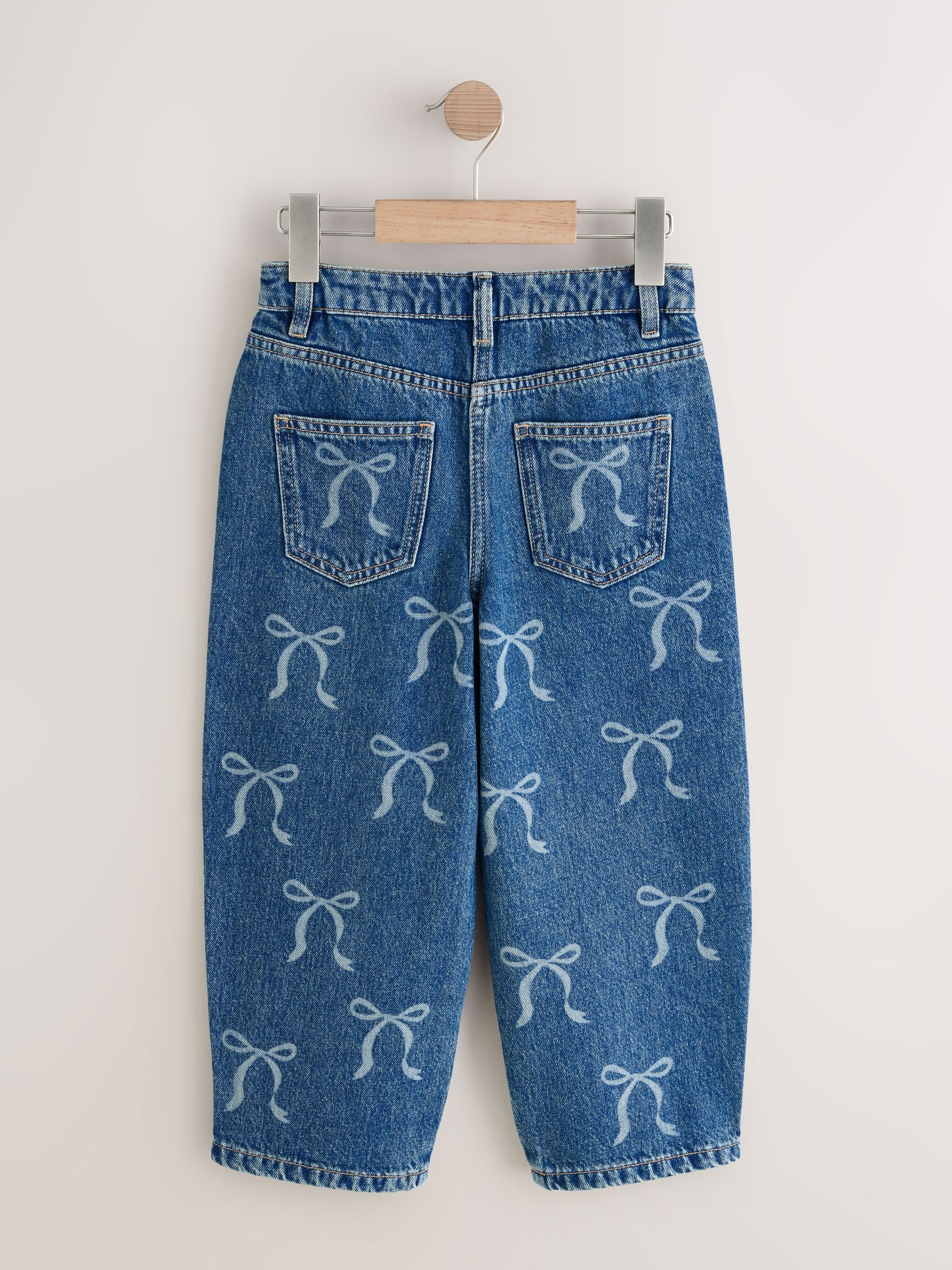 Normaal blauw - Wide Floral Print Embellished Jeans (3-16yrs)