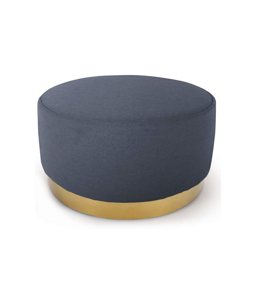 Paris Prix - Pouf Rond En Velours Design minnie 75cm Gris