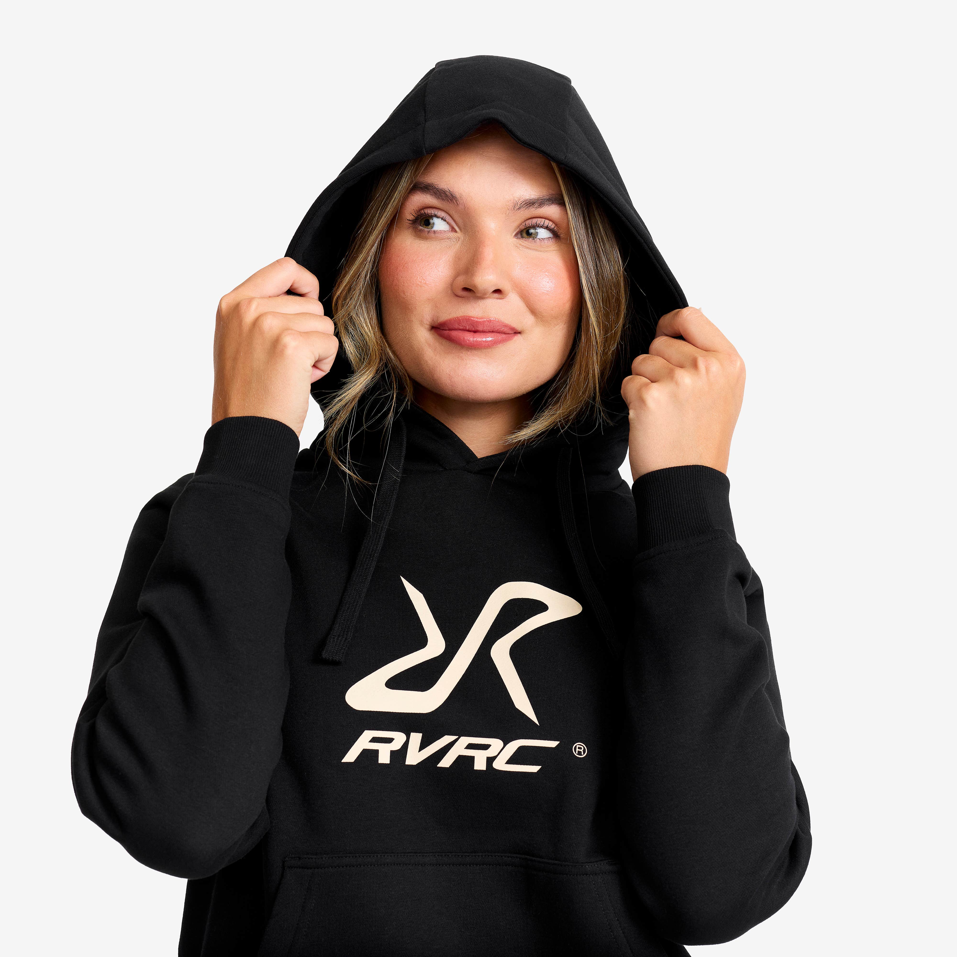 RVRC Hoodie Dame Black/Oatmeal