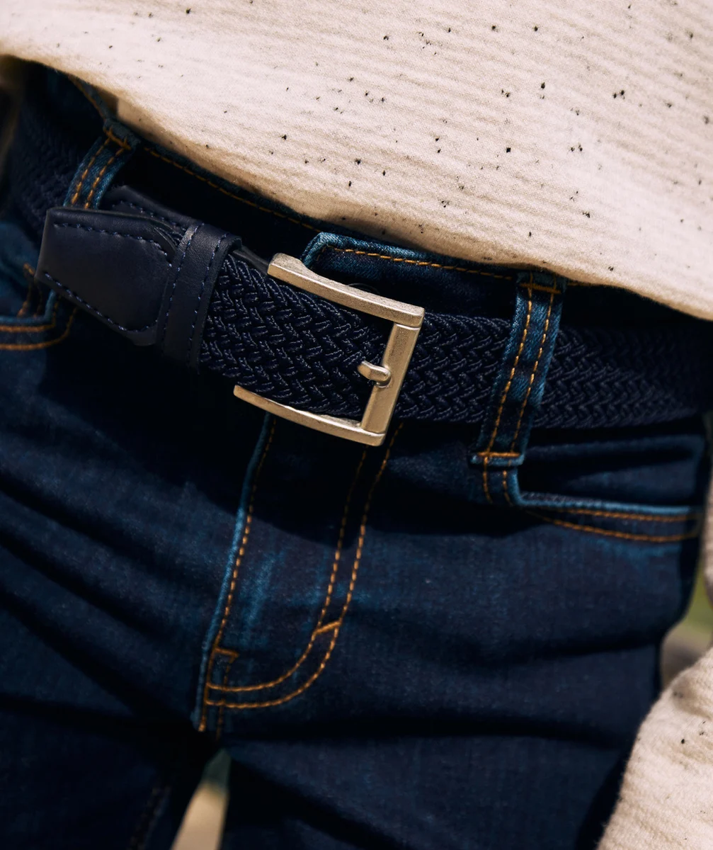 CEINTURE GARÇON BLEU MARINE TRESSÉE