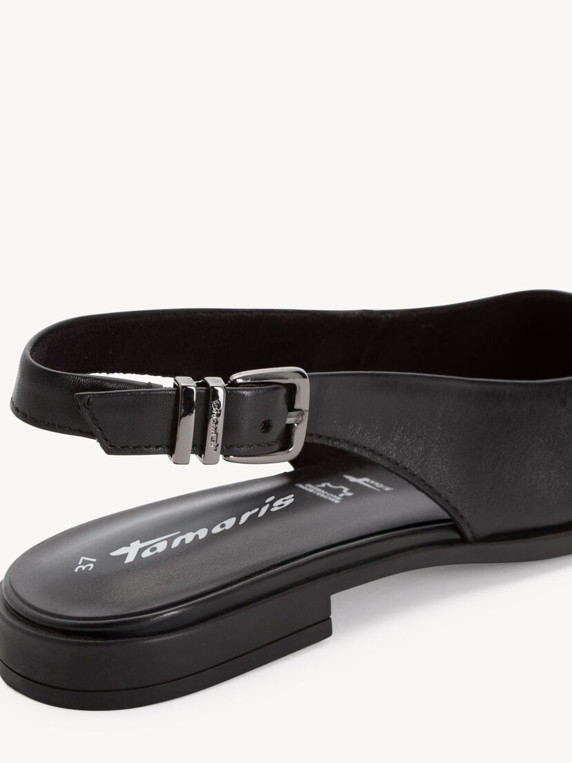 Leren Slingpumps - zwart