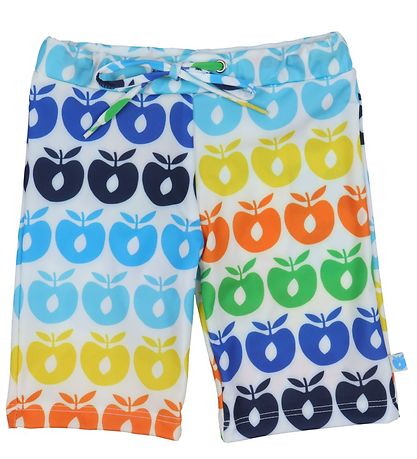 Sm?folk Bådebukser m. Retro Apples - UV50+ - Blåe Atoll