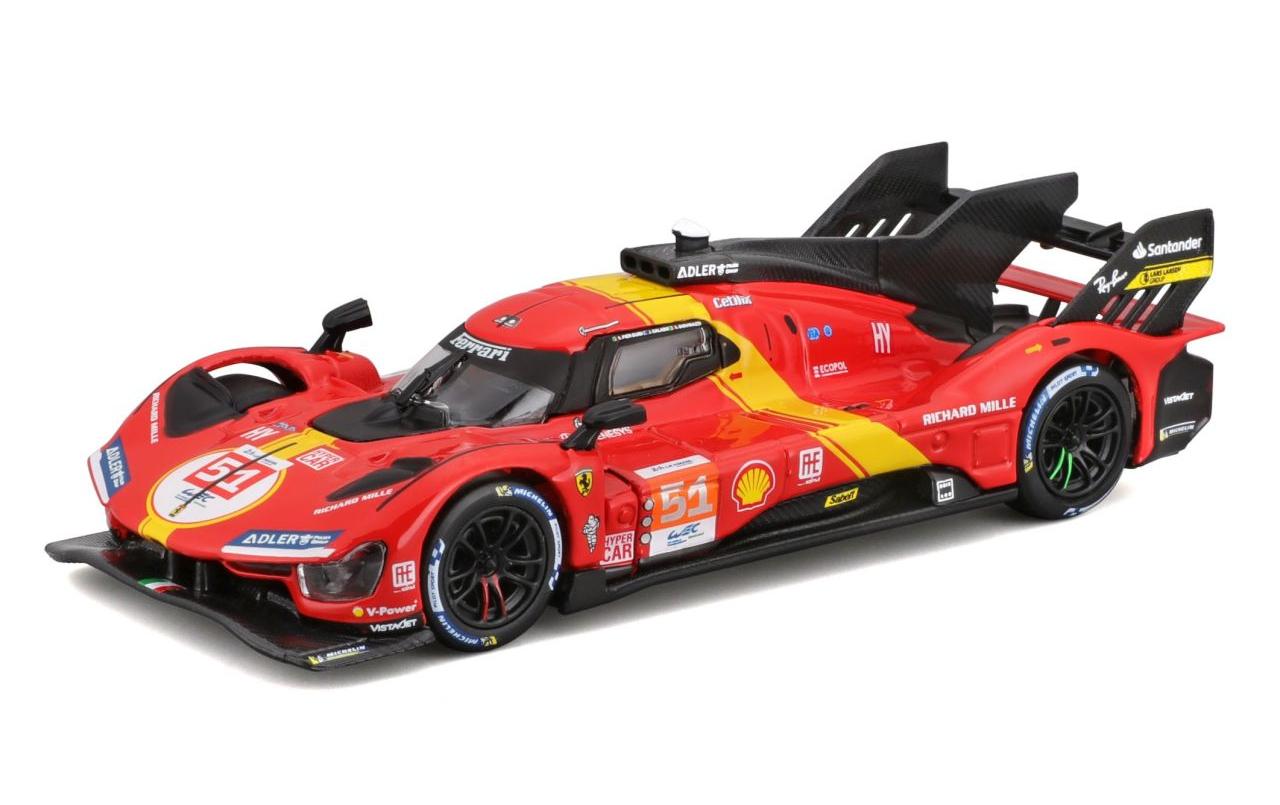 Ferrari Racing 499P LMH 2023 Rot 1:43Sammlermodell im Massstab 1:43