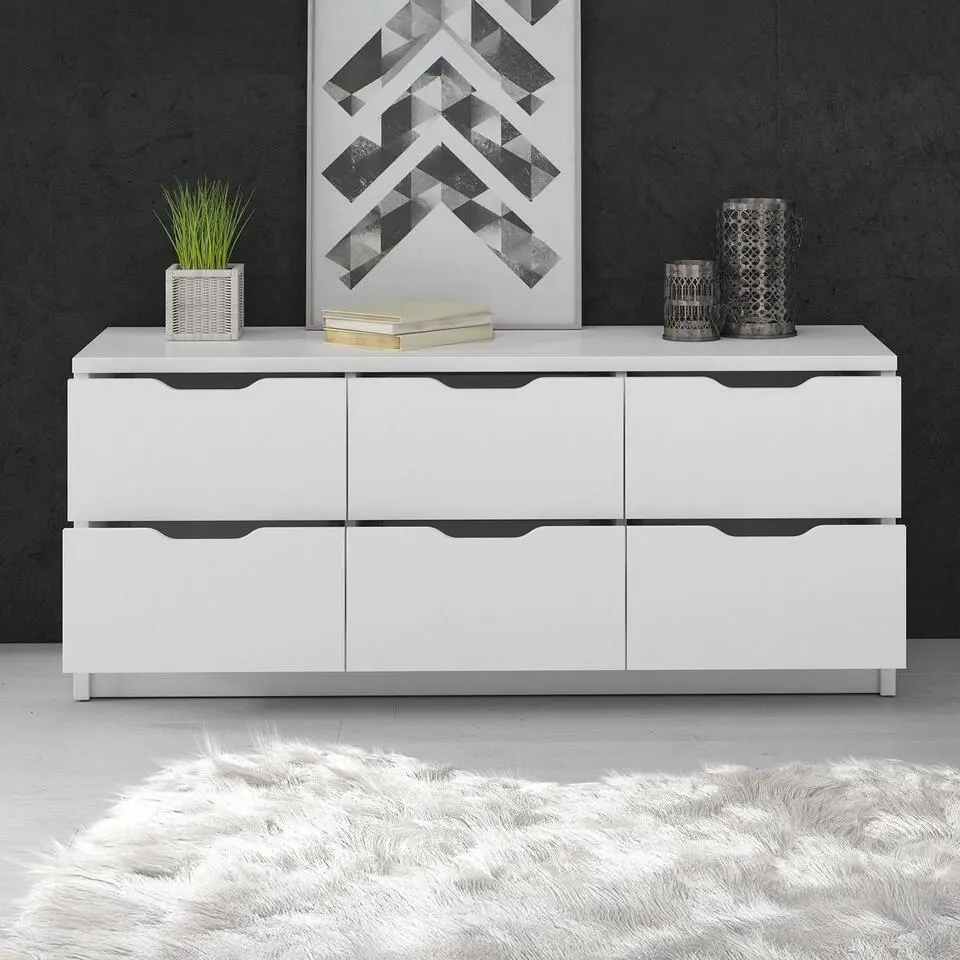 Meubella - Ladekast Kennedy - Wit - 120 cm