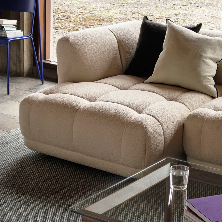 HAY - Quilton 3-Sitzer Sofa, Flamiber cream