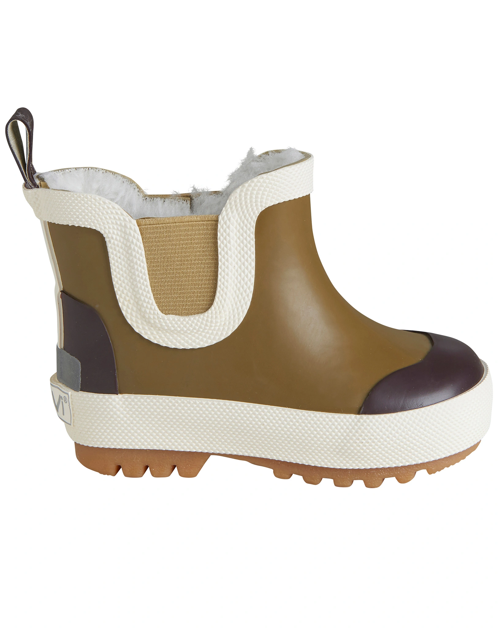 Gummistiefel COLORBLOCK kurz gefüttert in nutria