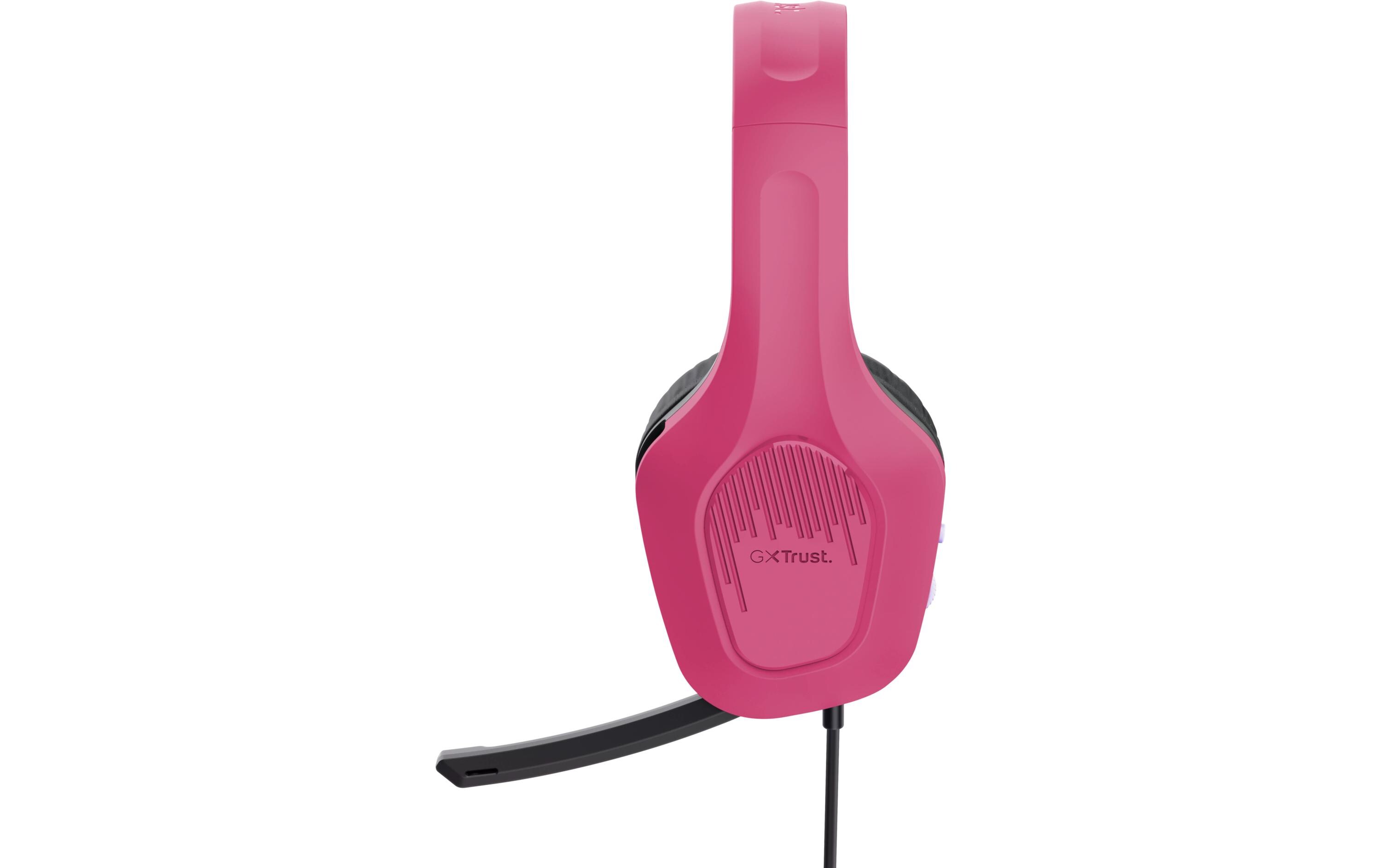 Headset GXT 415P Zirox Pink/SchwarzGaming-Headset mit komfortablen ohrumschliessenden Polstern und einstellbarem Mikrofon
