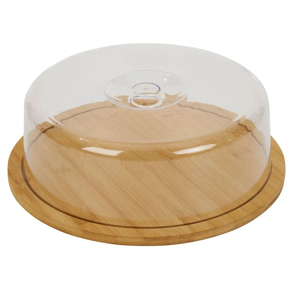Boîte à fromage bambou et plastique Ø28,5xH9cm