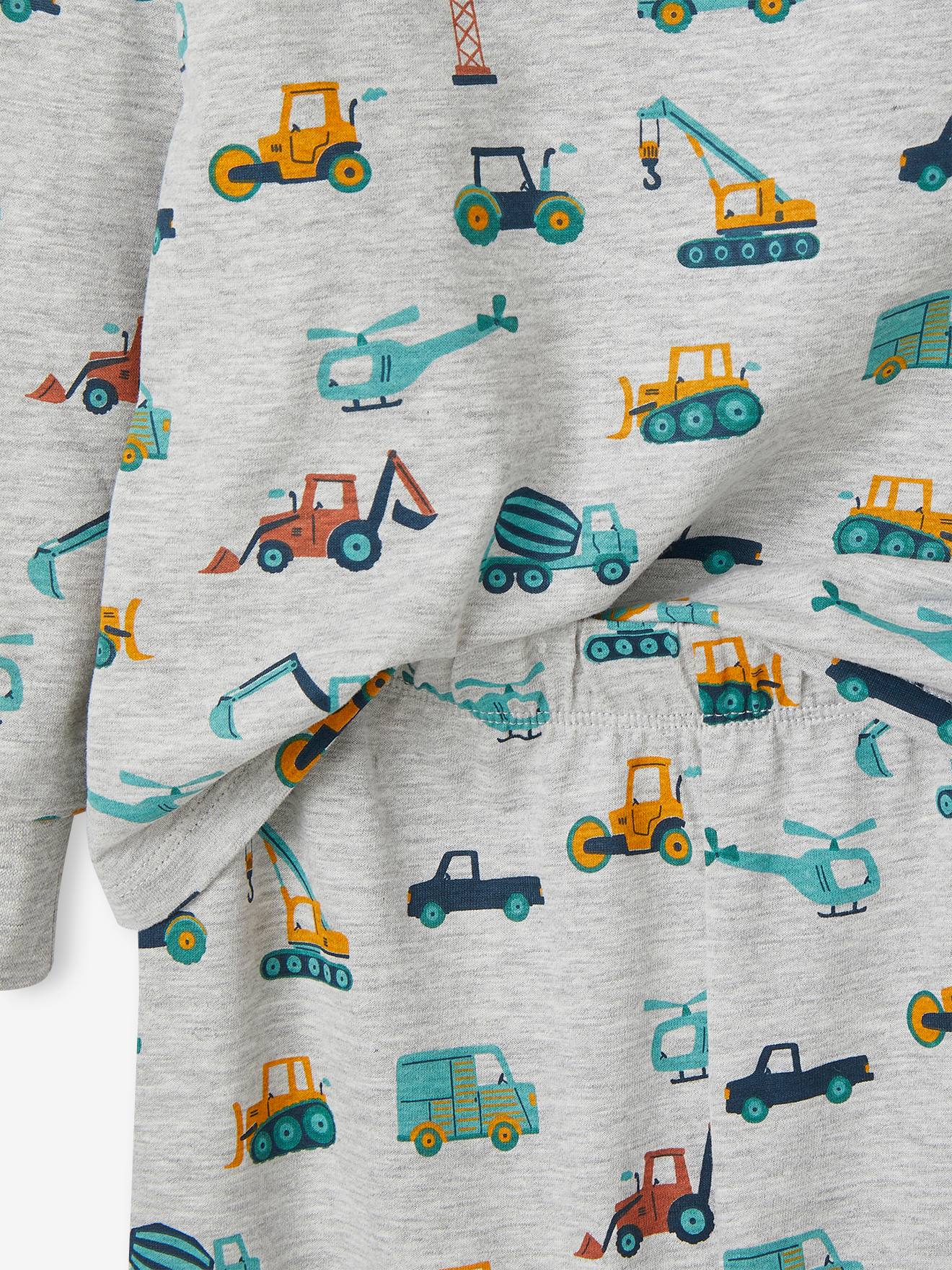 Conjunto de pijama infantil cinza mesclado + conjunto de shorts