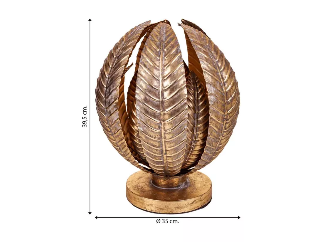 Lampe de table en métal doré 35x35x39,5h
