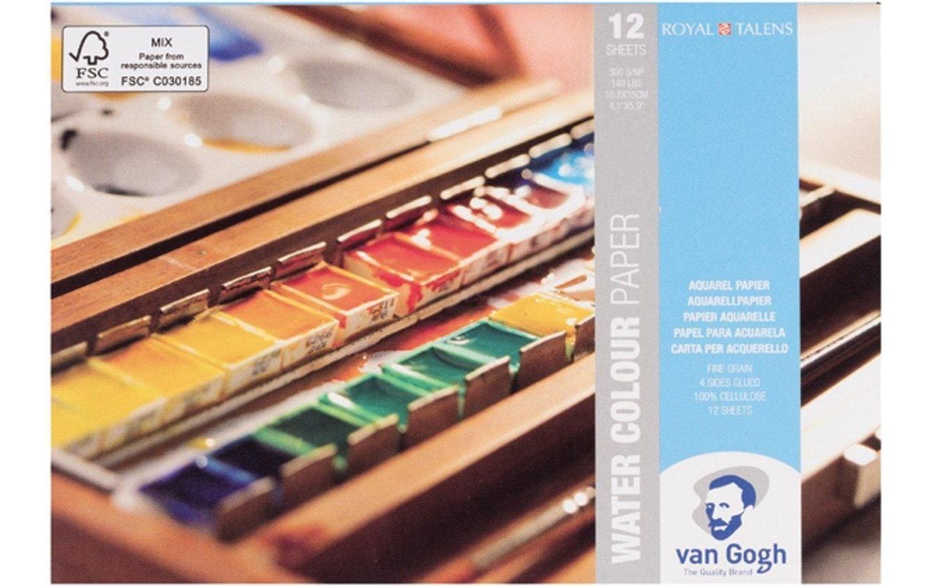 Aquarellpapier 10,5 x 15 cmAquarellpapier aus 25% Baumwolle