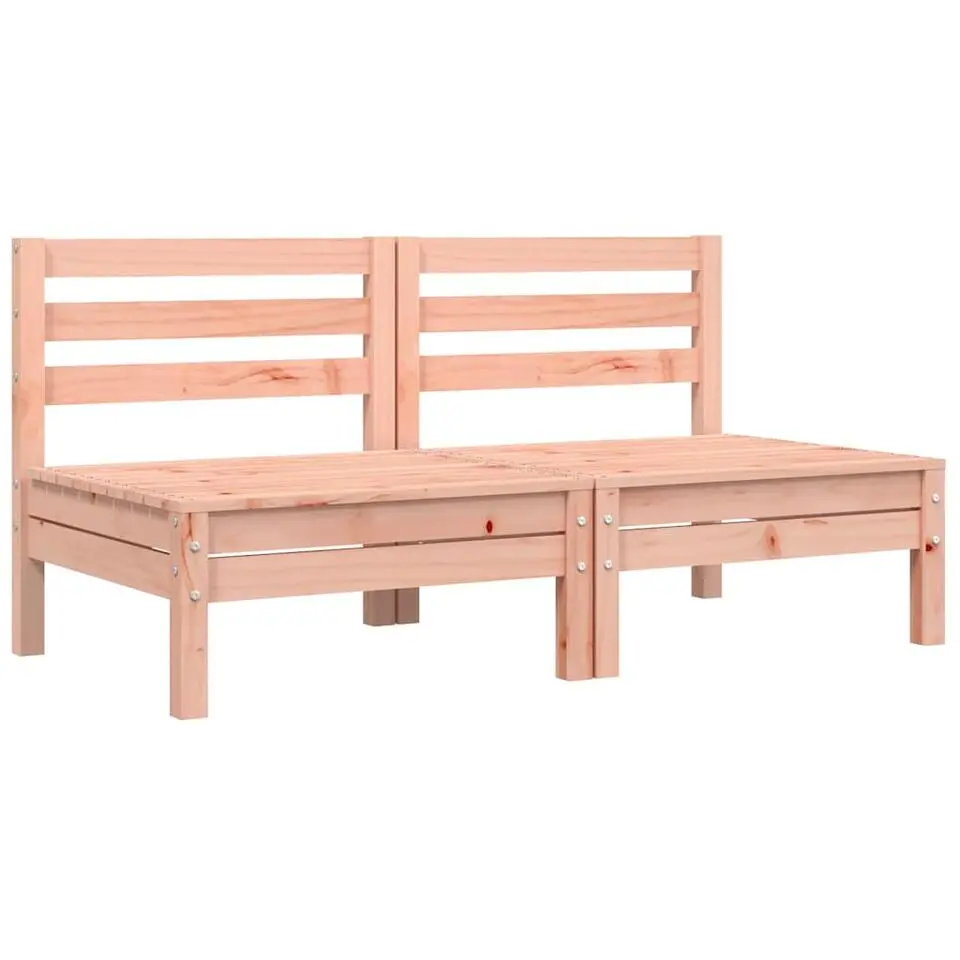 vidaXL - Tuinbanken zonder armleuningen - Bruin - Hout - 2 stuks - Met kussens