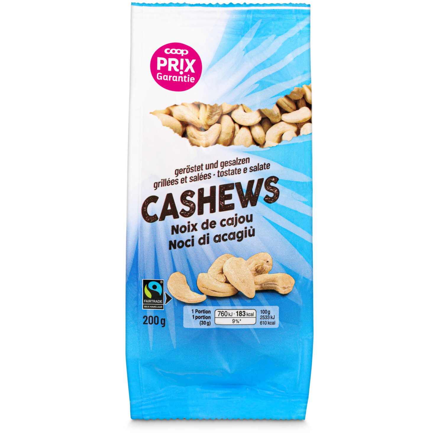 Prix Garantie Fairtrade Cashews geröstet & gesalzen