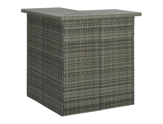 VIDAXL - Table de salle à manger Table d'angle de bar gris 100x50x105 cm résine tressée