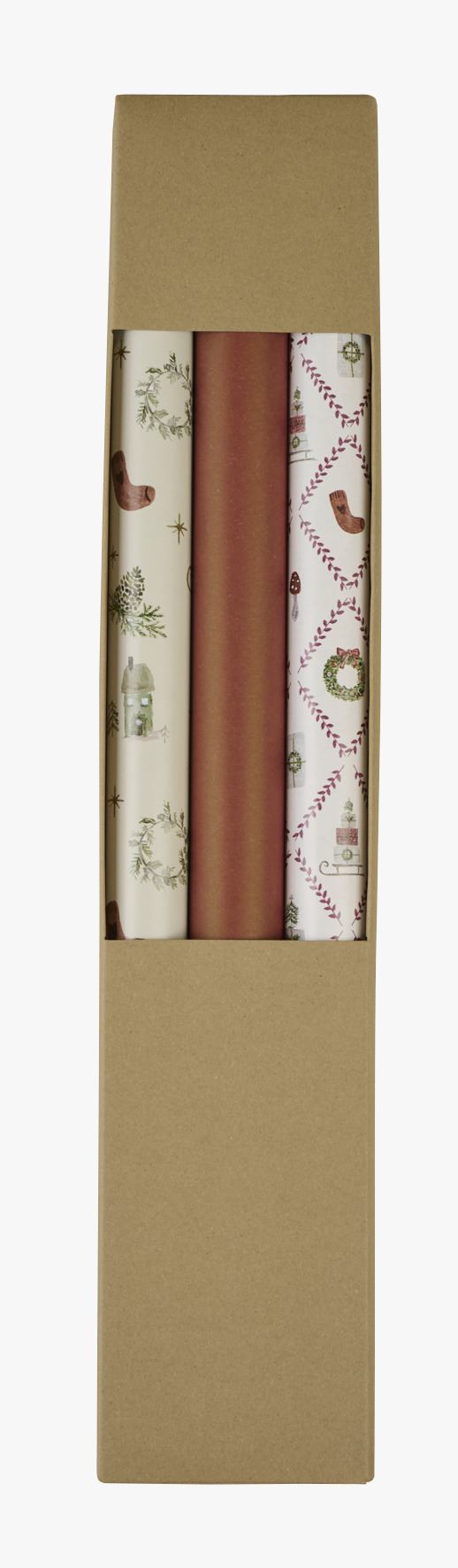 Gavepapir multi rød - 56cm x 4m