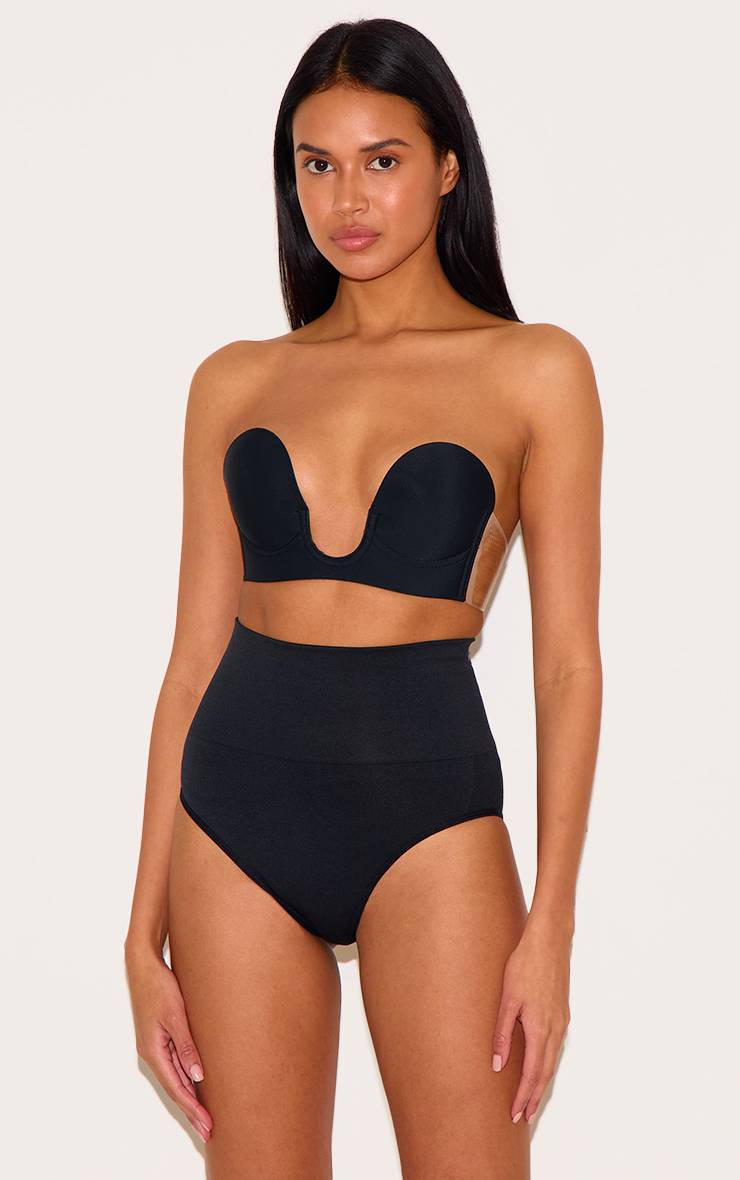 Noir Soutien-gorge Adhésif Décolleté Plongeant En U