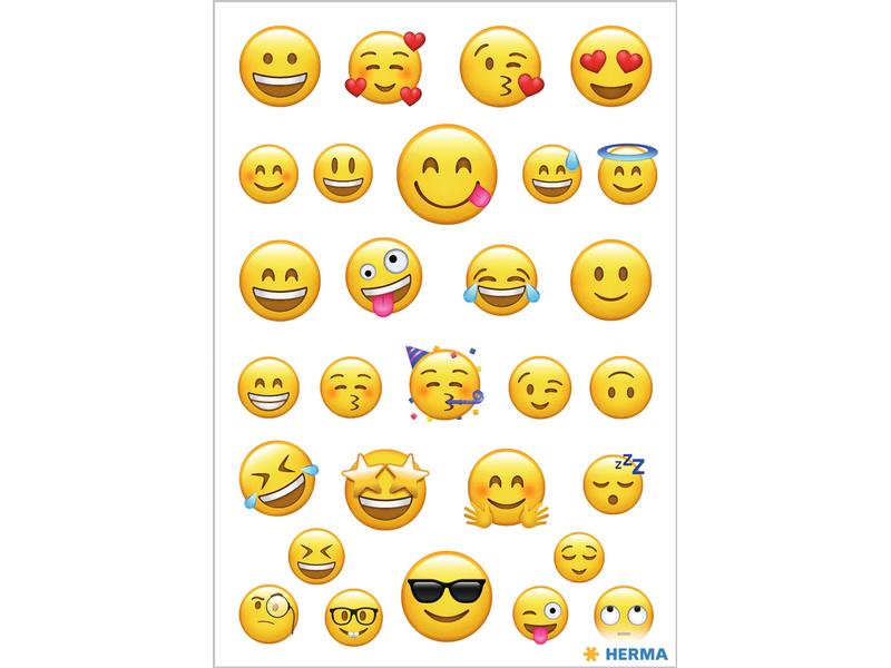 Herma Stickers Motivsticker Lovely Emojis 3 Blatt à 90 Stic Selbstklebende Emojisticker