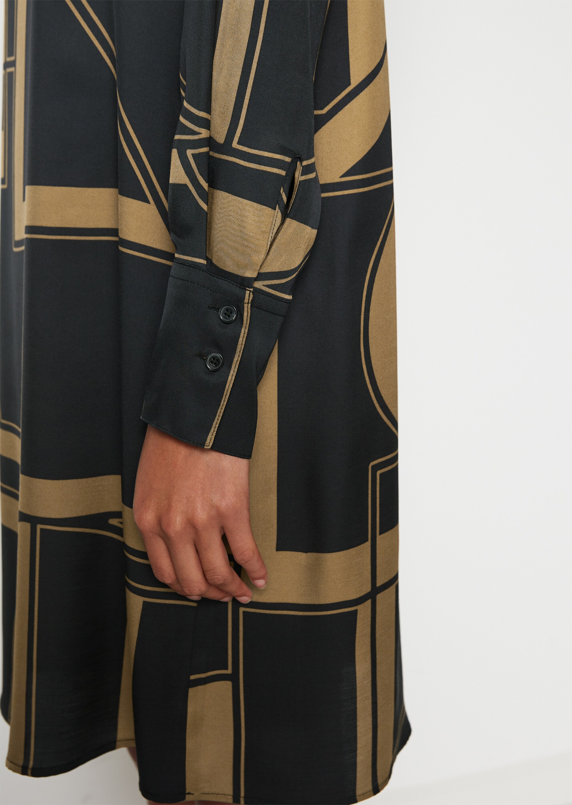 Blusenkleid regularaus bedruckter Viskose