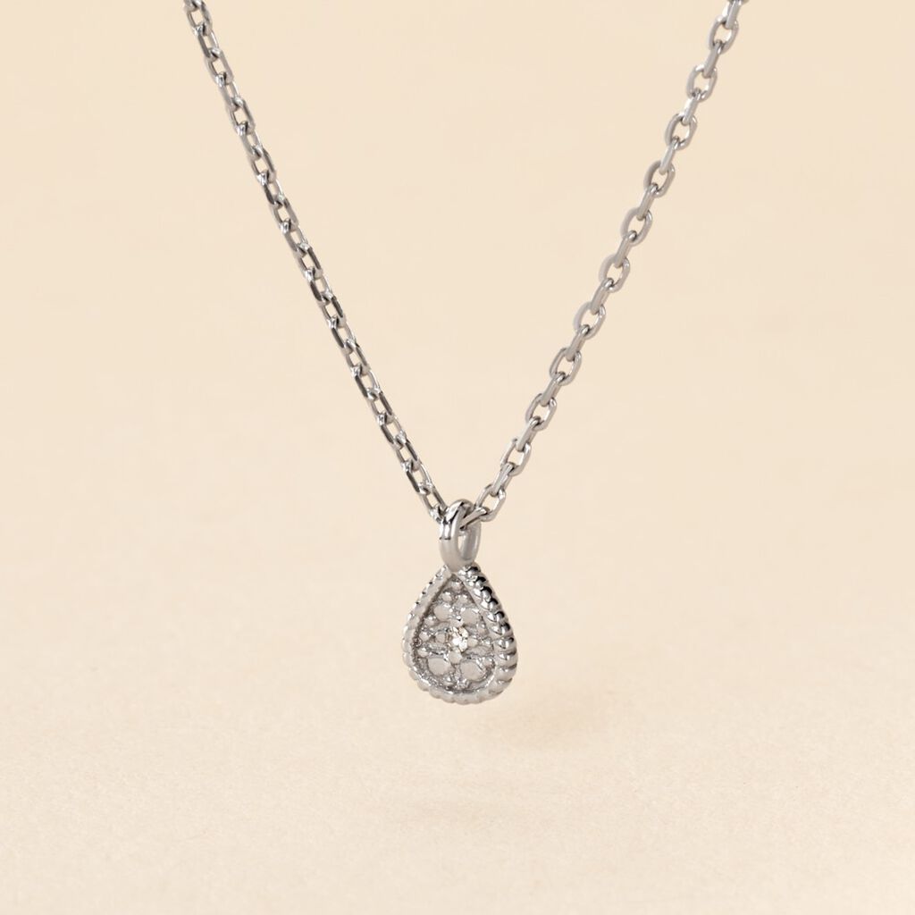 Collier Mon 1er Diamant Or Blanc Diamant