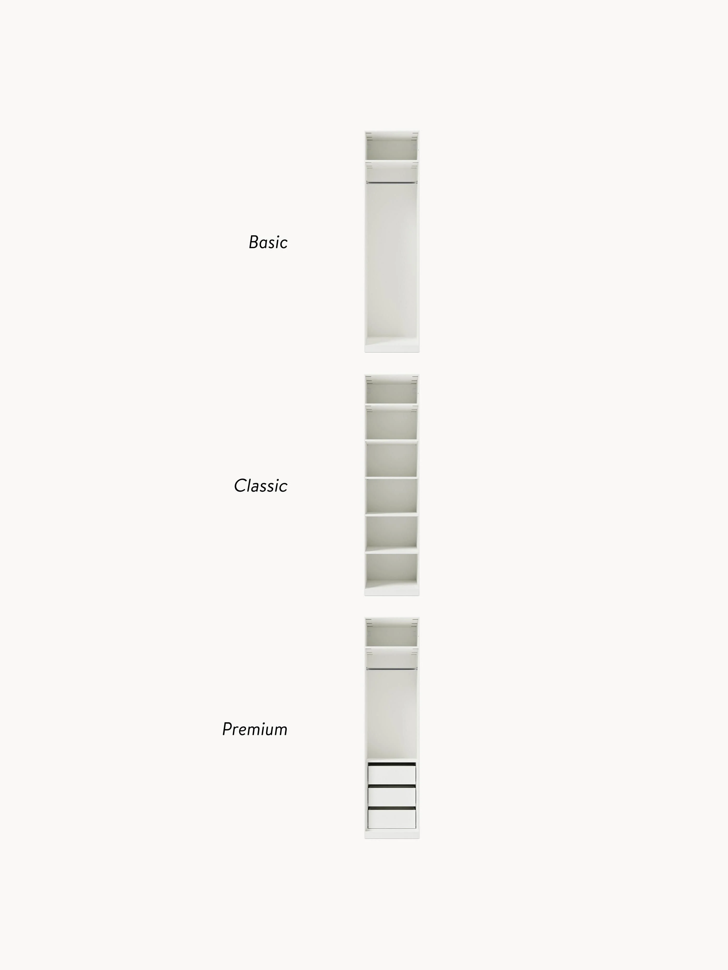 Modulaire draaideurkast Jeanne, 50 cm breed, diverse opties